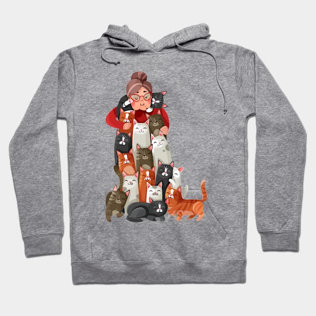 Cat Lover Hoodie by Mako Design 